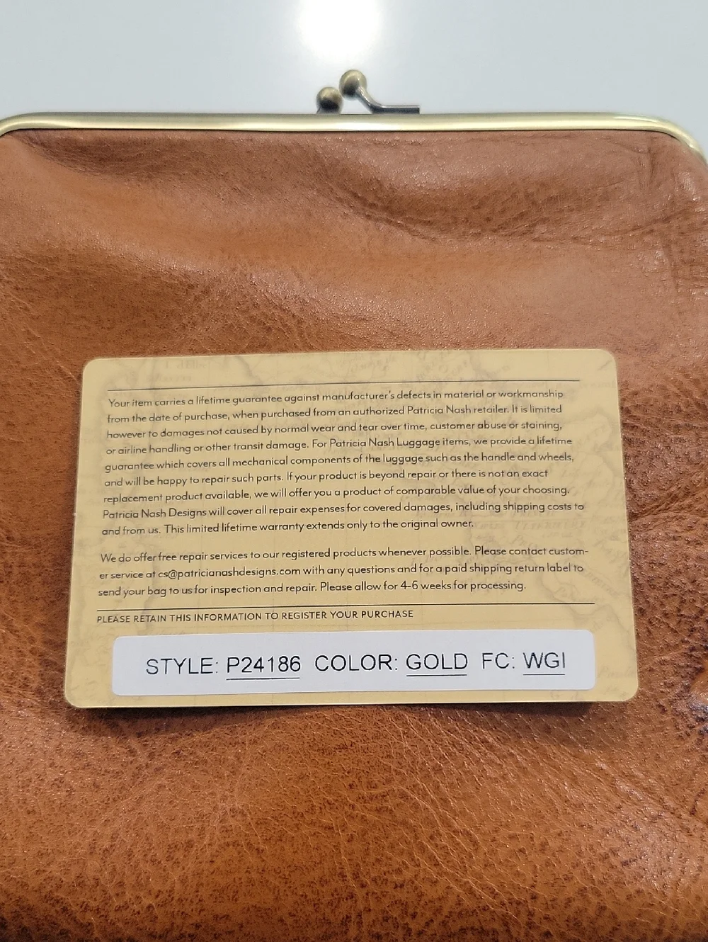 Patricia Nash Leather Tooled Floral Coin Purse - Tan